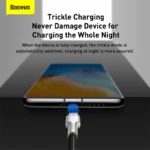 ⁦كابل بيانات معدني من Baseus Cafule Series بقدرة 66 واط من USB إلى USB-C / Type-C (الطول: 2 متر) - أسود⁩ - الصورة ⁦15⁩