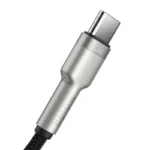 ⁦كابل بيانات معدني من Baseus Cafule Series بقدرة 66 واط من USB إلى USB-C / Type-C (الطول: 2 متر) - أسود⁩ - الصورة ⁦12⁩