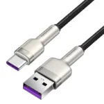 ⁦كابل بيانات معدني من Baseus Cafule Series بقدرة 66 واط من USB إلى USB-C / Type-C (الطول: 2 متر) - أسود⁩ - الصورة ⁦11⁩