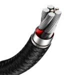 ⁦كابل بيانات معدني من Baseus Cafule Series بقدرة 66 واط من USB إلى USB-C / Type-C (الطول: 2 متر) - أسود⁩ - الصورة ⁦10⁩
