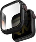 وجه ساعة من الزجاج المقوى من SKINARMA لساعة Apple Watch، 42/44 ملم - skinarma, اسود