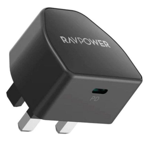 RAVPower-PD 20W-Wall Charger-1Port-Type C- Black