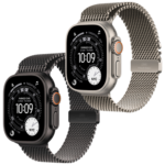 Apple Watch Ultra 3 GPS + Cellular، 49 مم - هيكل من التيتانيوم مع سوار ميلانيزي من التيتانيوم