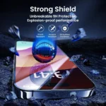 ⁦زجاج مقوى Brave Premium بدرجة صلابة 9H، مع حامل يسهل التركيب، خالٍ من الفقاعات، مقاوم للخدش⁩ - الصورة ⁦5⁩