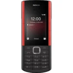 ⁦Nokia 5710 /128MB/48MB Dual SIM Mobile Phone, 4G Network, Feature Phone with Earbuds, MP3 Player, Wireless FM Radio, Black Red⁩ - الصورة ⁦2⁩