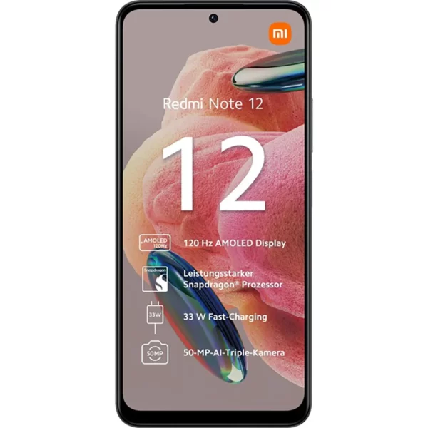 ⁦جوال ريدمي REDMI NOTE 12 رام 8 جيجا ذاكرة داخلية ‏128 جيجا – بشريحتين اتصال ، لون رمادي⁩ - الصورة ⁦2⁩