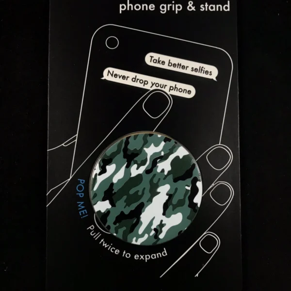 حامل هاتف PopSockets أصلي بلون أخضر مموه (كاموفلاج)