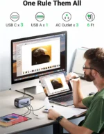 ⁦محطة شحن UGREEN بتقنية GaN بقدرة 100 واط - شاحن مكتبي بـ 7 منافذ⁩ - الصورة ⁦4⁩