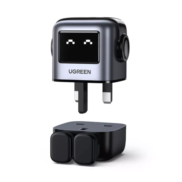 ⁦شاحنUK Ugreen Nexode RG 65W USB C GaN  -رمادي⁩ - الصورة ⁦4⁩